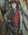 Garçon dans un gilet rouge Paul Cézanne